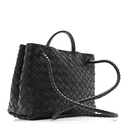 Bottega Veneta Nappa Intrecciato Small Andiamo Shoulder Bag Black 3 of 12