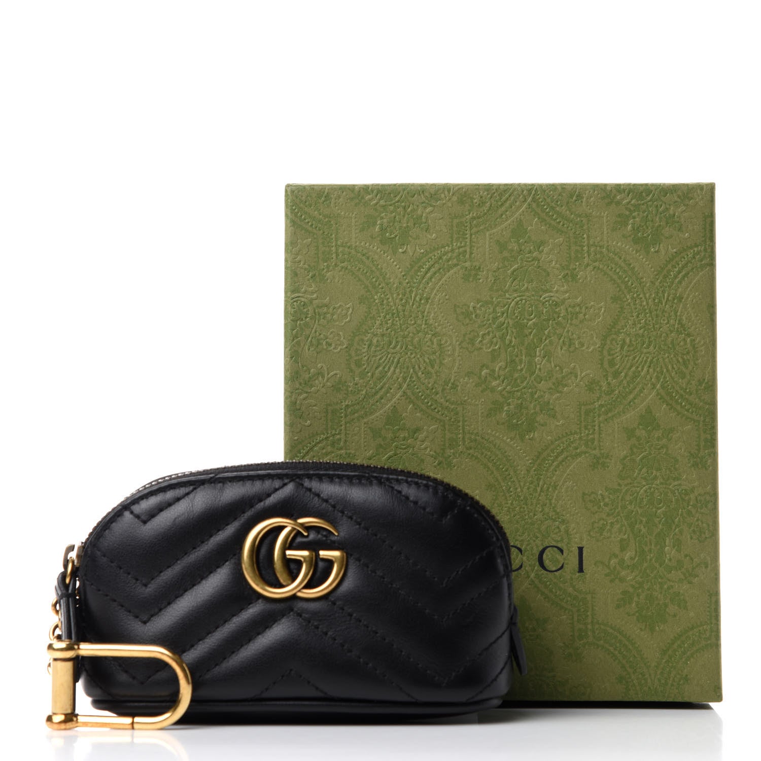 Gucci Calfskin Matelasse GG Marmont Key Pouch Black 8 of 8