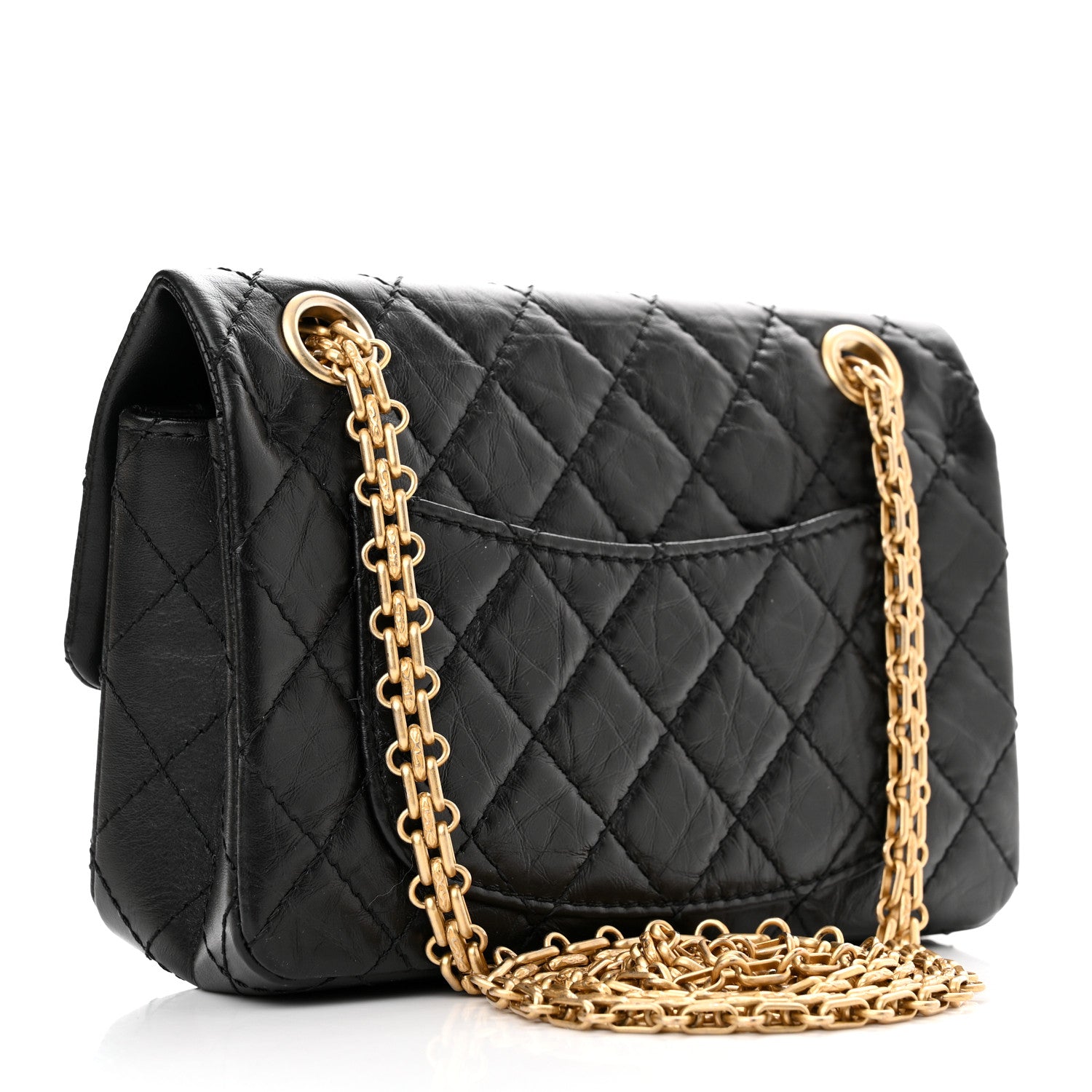 Chanel Aged Calfskin Quilted 2.55 Reissue Mini Flap Black 3 of 11