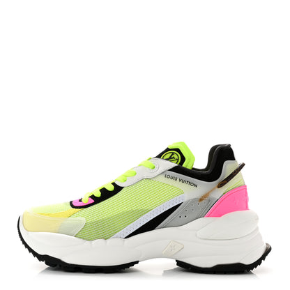 Louis Vuitton Monogram Calfskin Run 55 Sneakers 36 Pink White Yellow 1 of 10