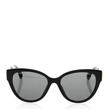 Chanel Acetate Enamel Heart Butterfly Sunglasses 5477-A Black 2 of 8