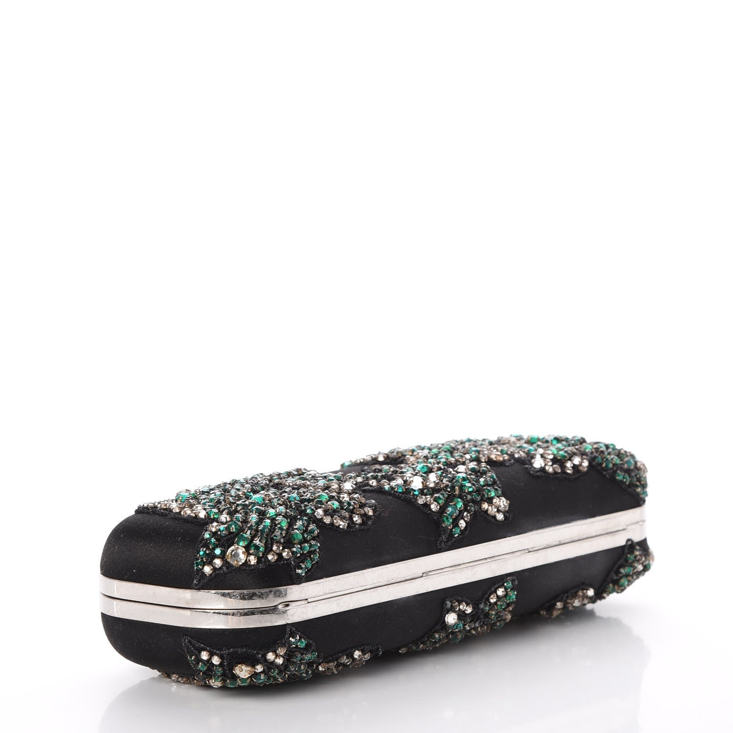 Alexander McQueen Silk Crystal Knucklebox Clutch Black 4 of 10