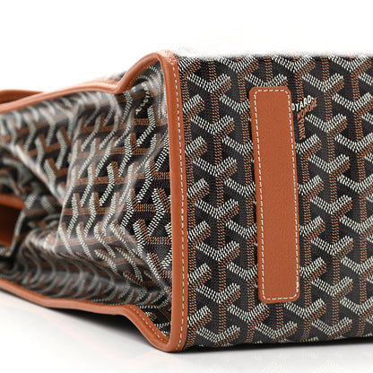 Goyard Goyardine Saint Leger Soft Briefcase Backpack Black Gold 9 of 10