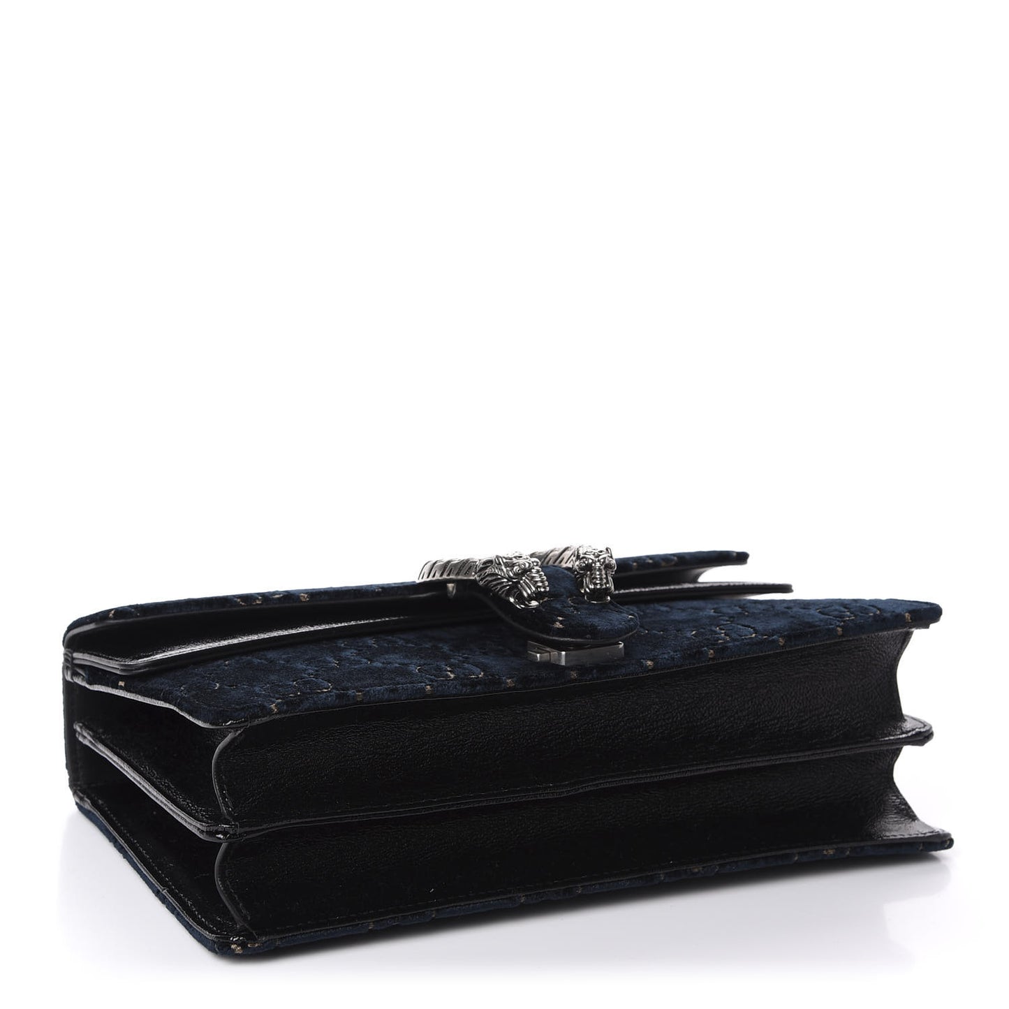 Velvet Skipper GG Monogram Small Dionysus Shoulder Bag Blue Beige Black