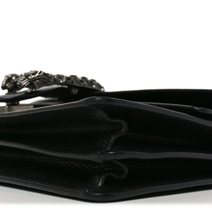 Gucci Pebbled Calfskin Small Dionysus Shoulder Bag Black 10 of 11