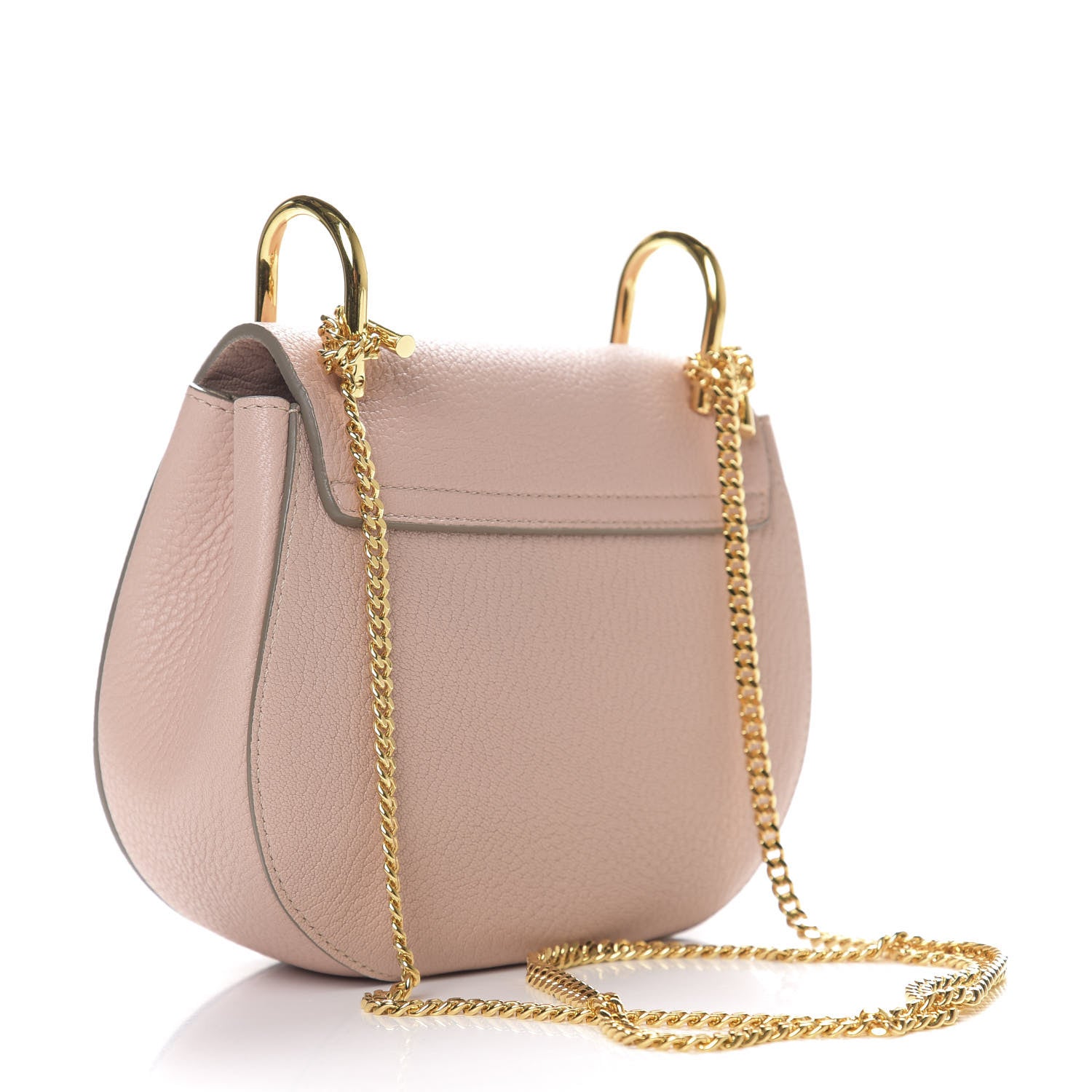 Chloe Grained Lambskin Mini Drew Shoulder Bag Cement Pink 2 of 11