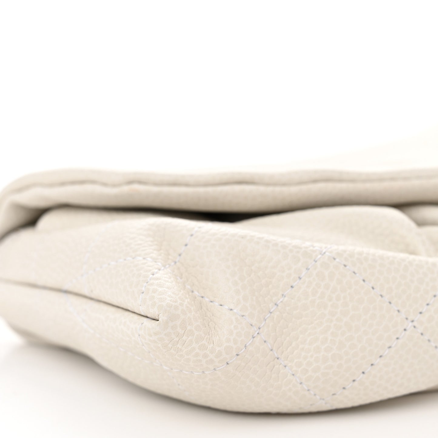 Caviar Half Moon Wallet On Chain WOC White