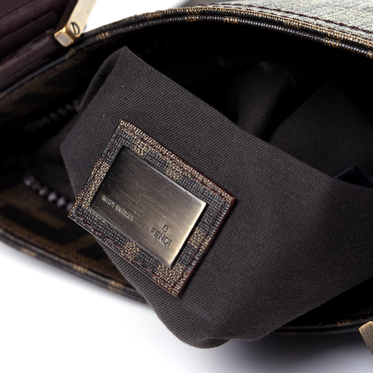 Fendi Zucca Spalmati Messenger Bag Tobacco 6 of 12