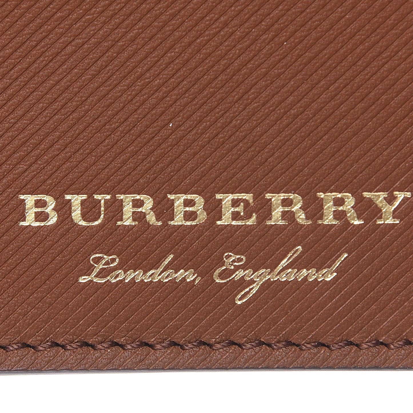 Trench Calfskin Sandon Card Case Tan