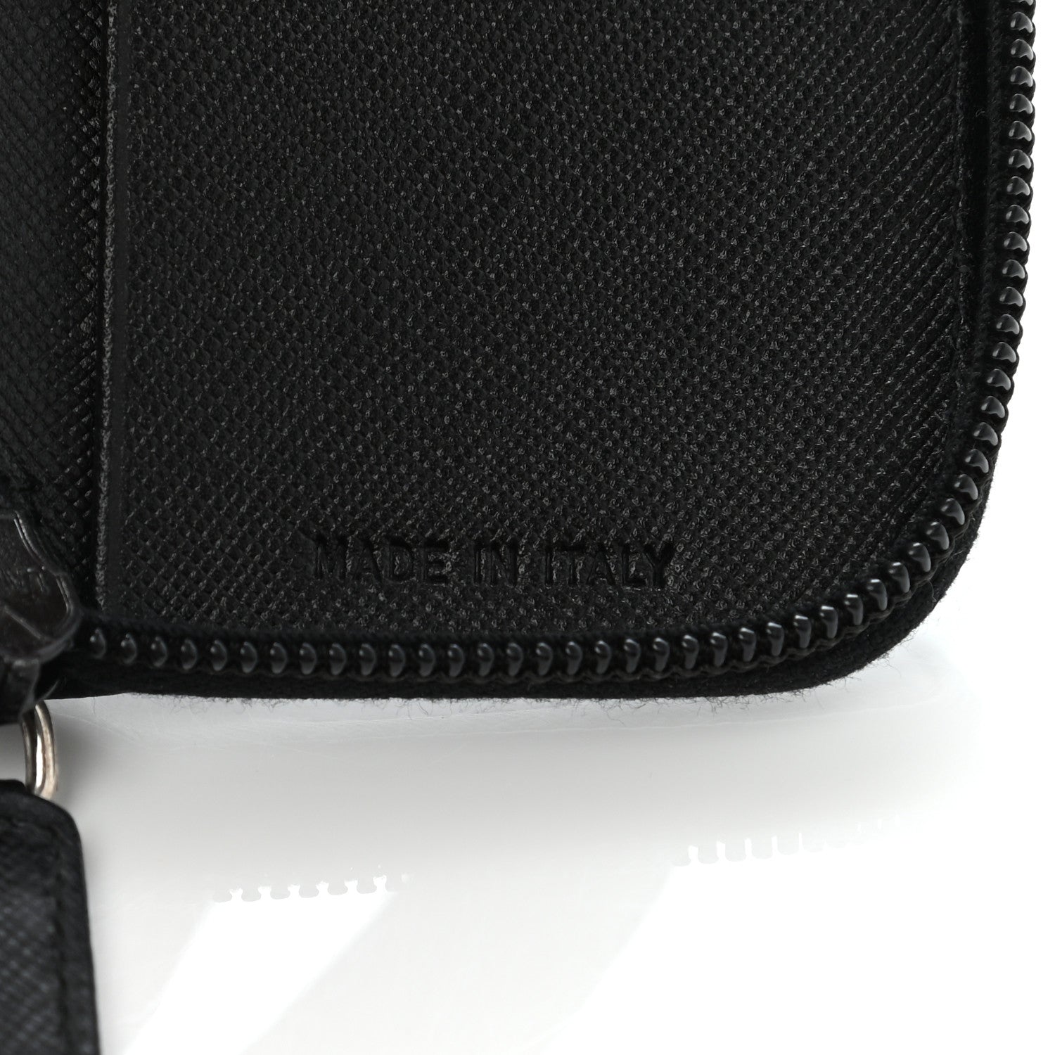 Prada Saffiano Zip Around Key Holder Black 9 of 12
