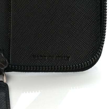 Prada Saffiano Zip Around Key Holder Black 9 of 12