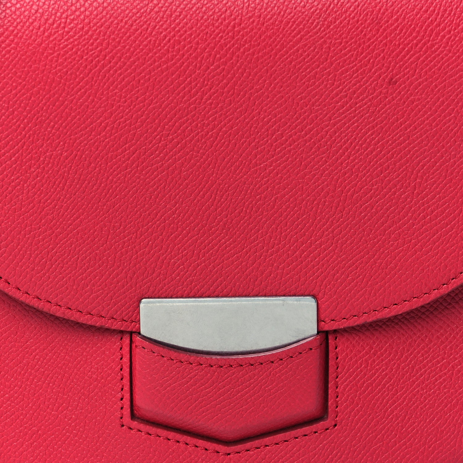 Celine Grained Calfskin Small Trotteur Dark Pink 8 of 10