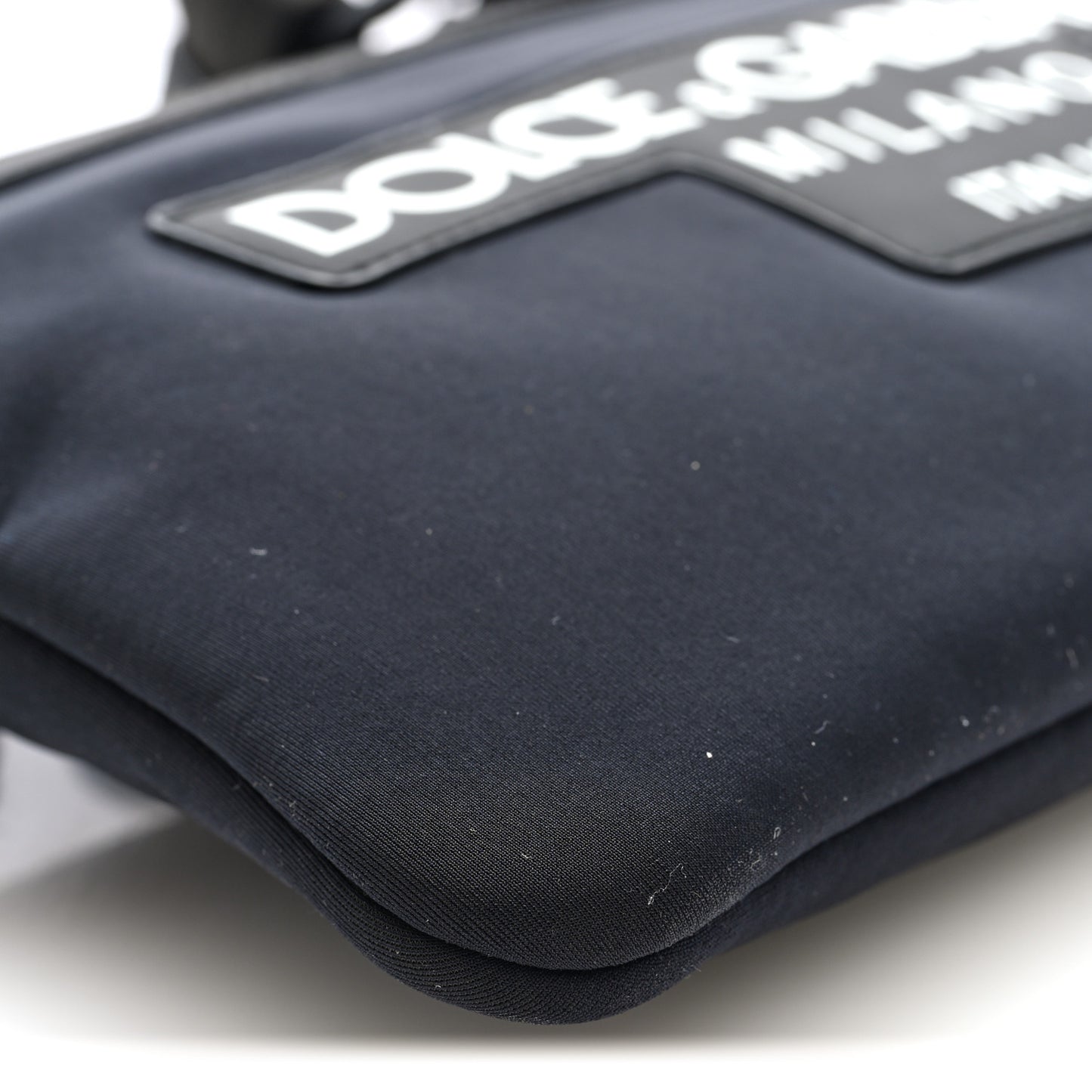 Padded Nylon Logo Belt Bag Black