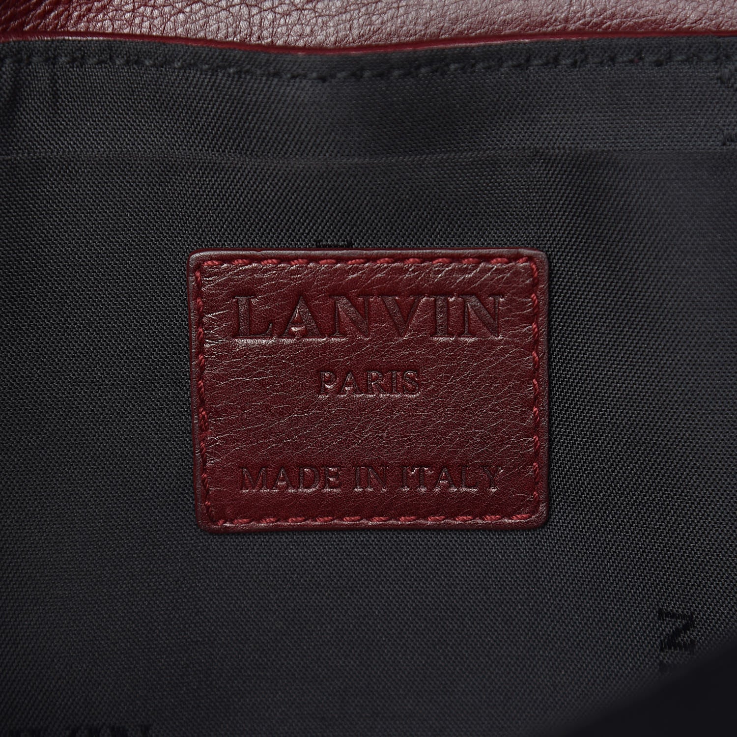 Lanvin Calfskin Flap Shoulder Bag Burgundy 6 of 9