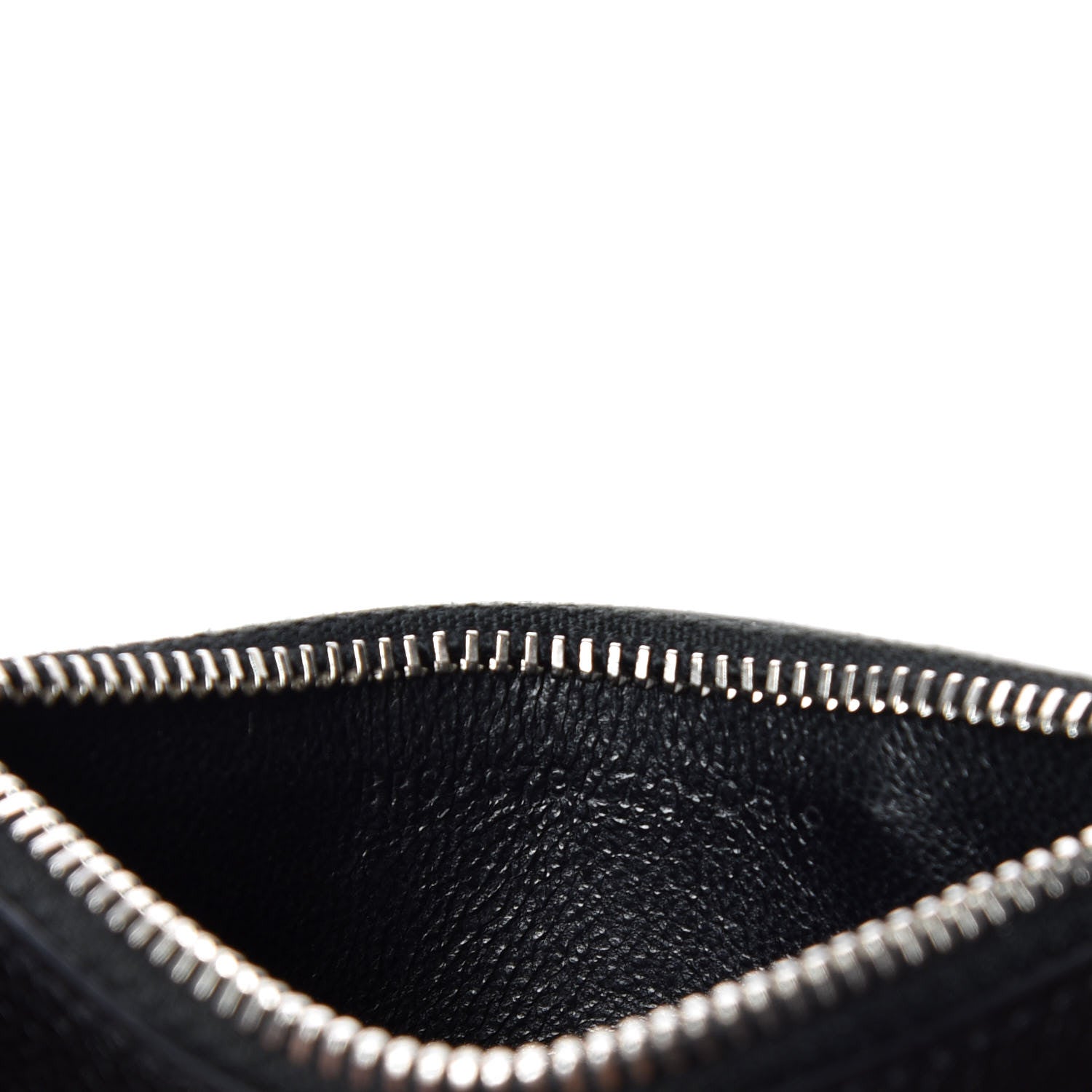 Saint Laurent Grained Calfskin 5 Fragments Zip Pouch Card Holder Black 7 of 8