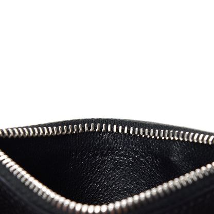 Saint Laurent Grained Calfskin 5 Fragments Zip Pouch Card Holder Black 7 of 8