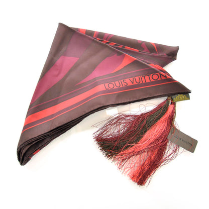 Louis Vuitton Silk Zebra Scarf Tassel LV Charm 1 of 7