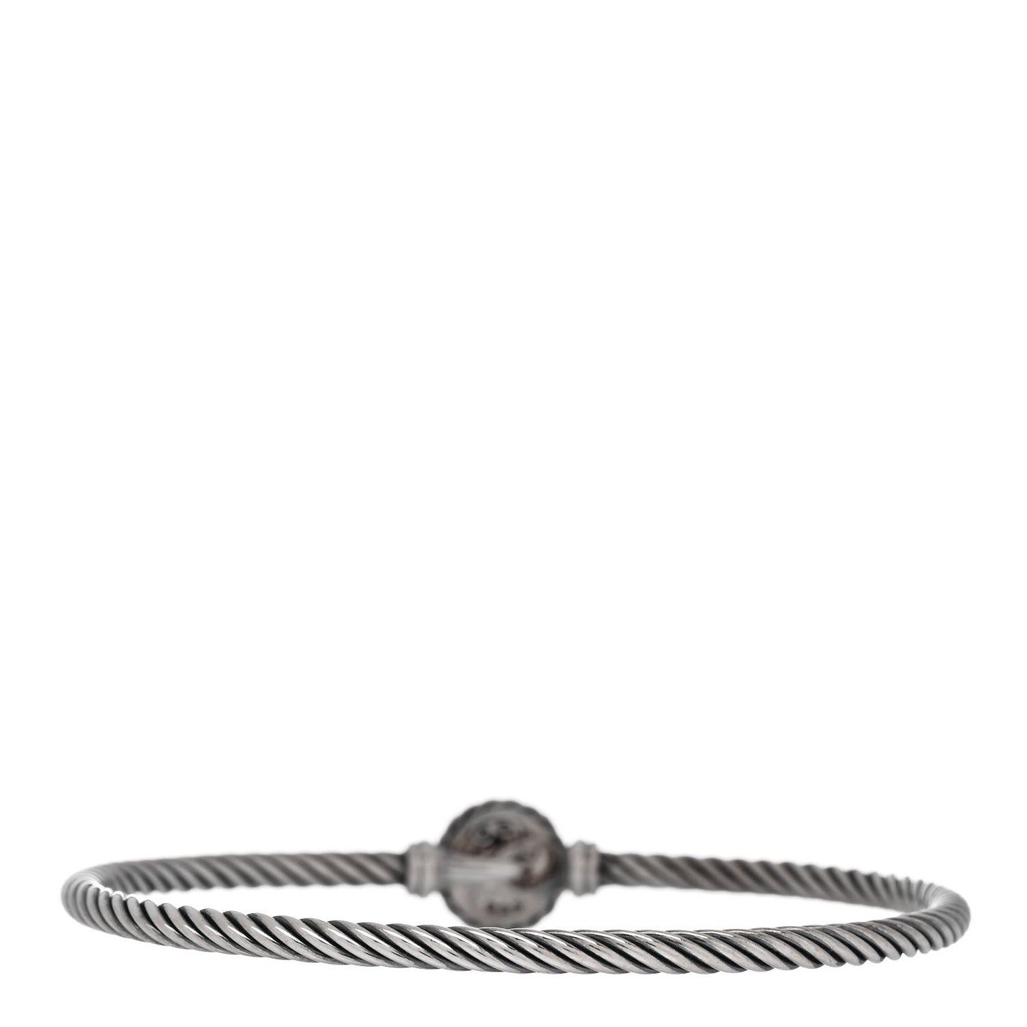 Sterling Silver Black Orchid 8mm Chatelaine Bracelet