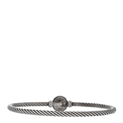 David Yurman Sterling Silver Black Orchid 8mm Chatelaine Bracelet 2 of 3