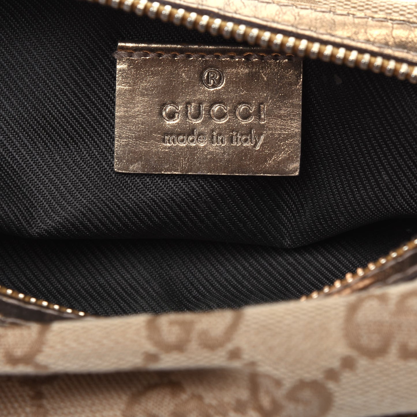 Monogram Small Cosmetic Case Metallic Bronze