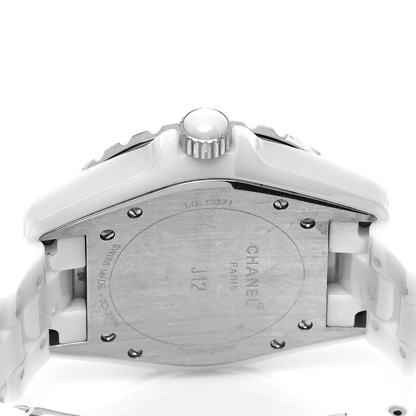 Stainless Steel Ceramic Diamond Dial 38mm J12 Automatic Watch White