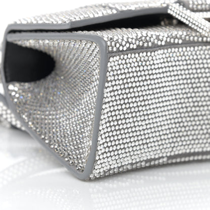 Balenciaga Strass Suede Hourglass Top Handle Bag XS Smoke Grey Crystal 10 of 14