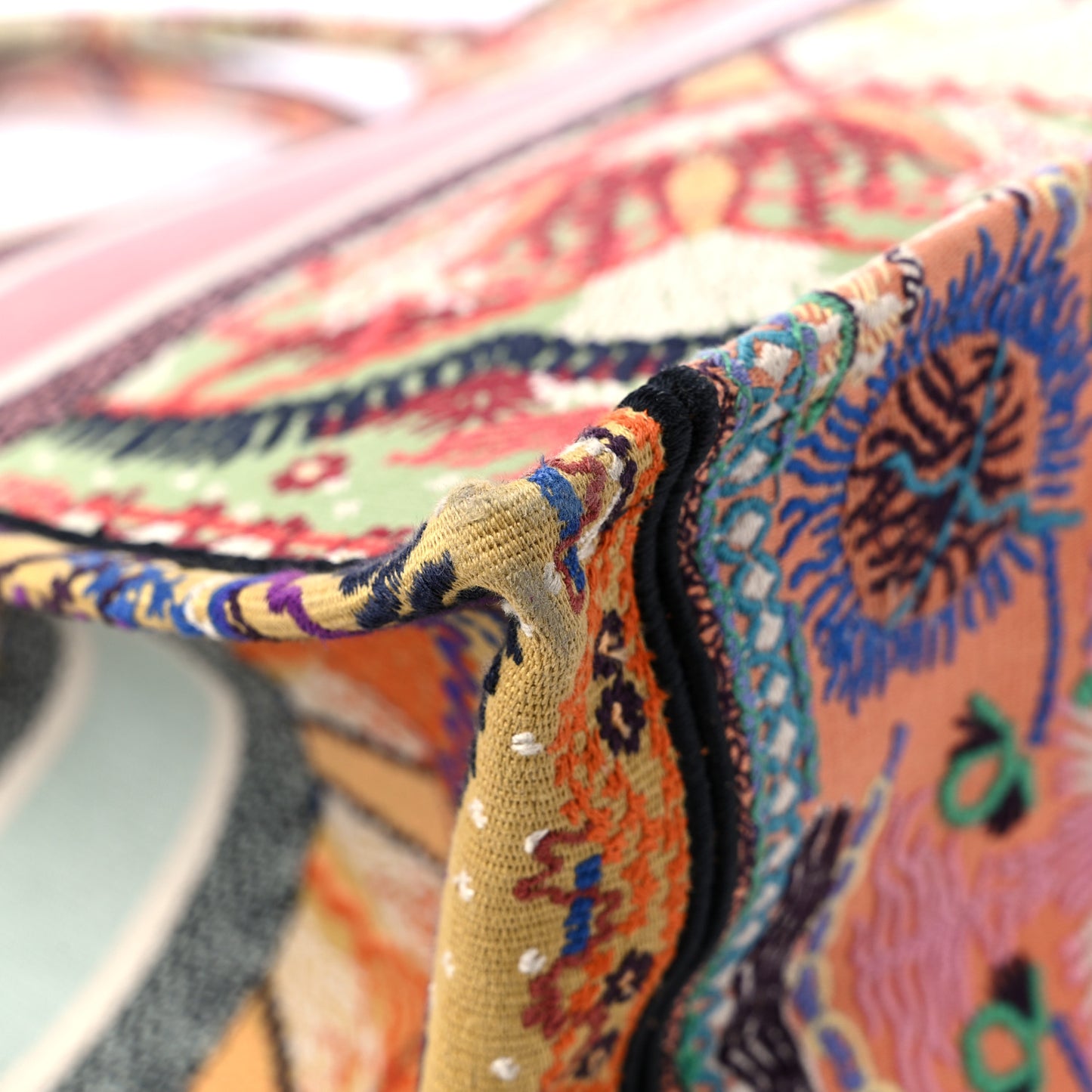 Canvas Embroidered Large In Lights Book Tote Multicolor