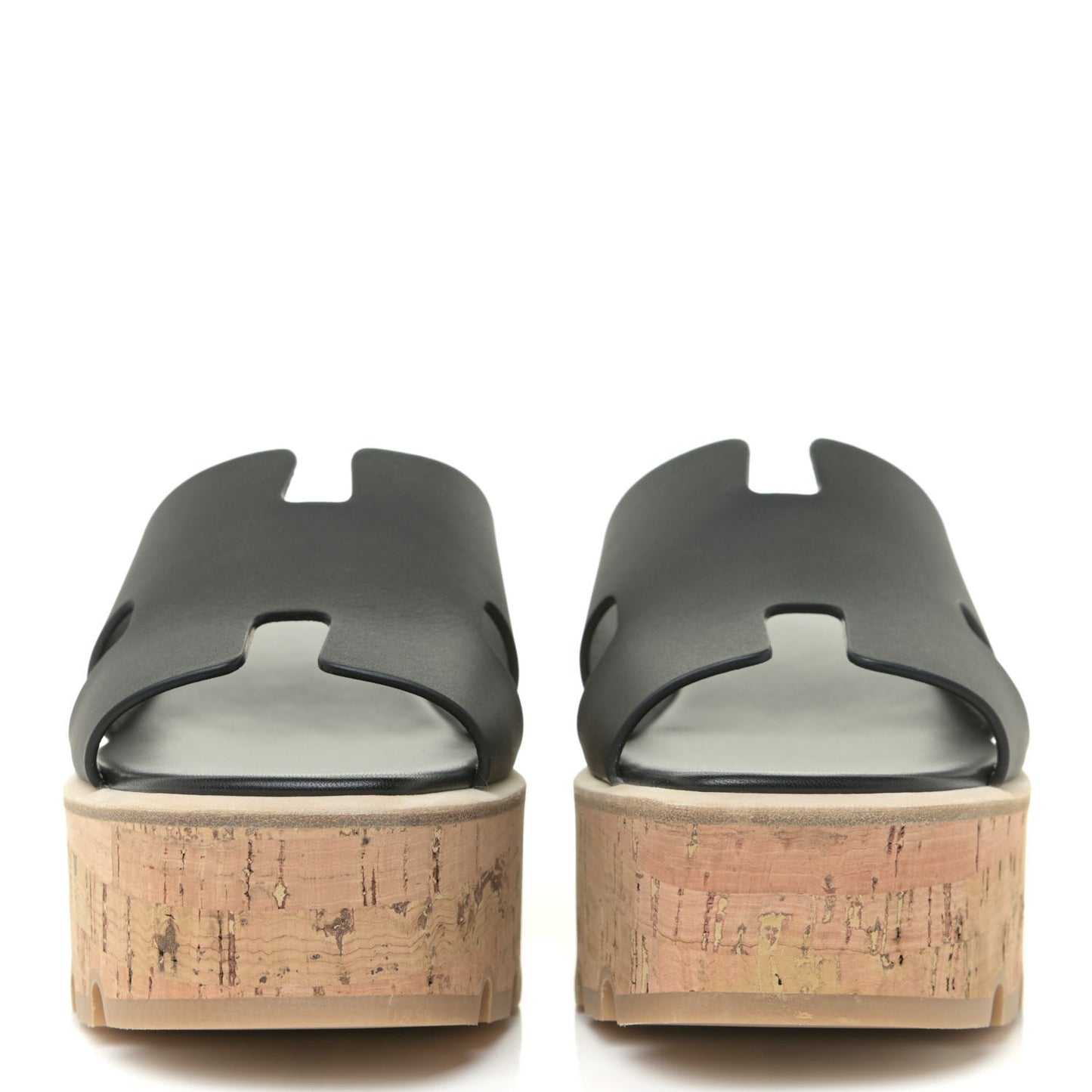 Calfskin Cork Eze 30 Sandals 38 Black