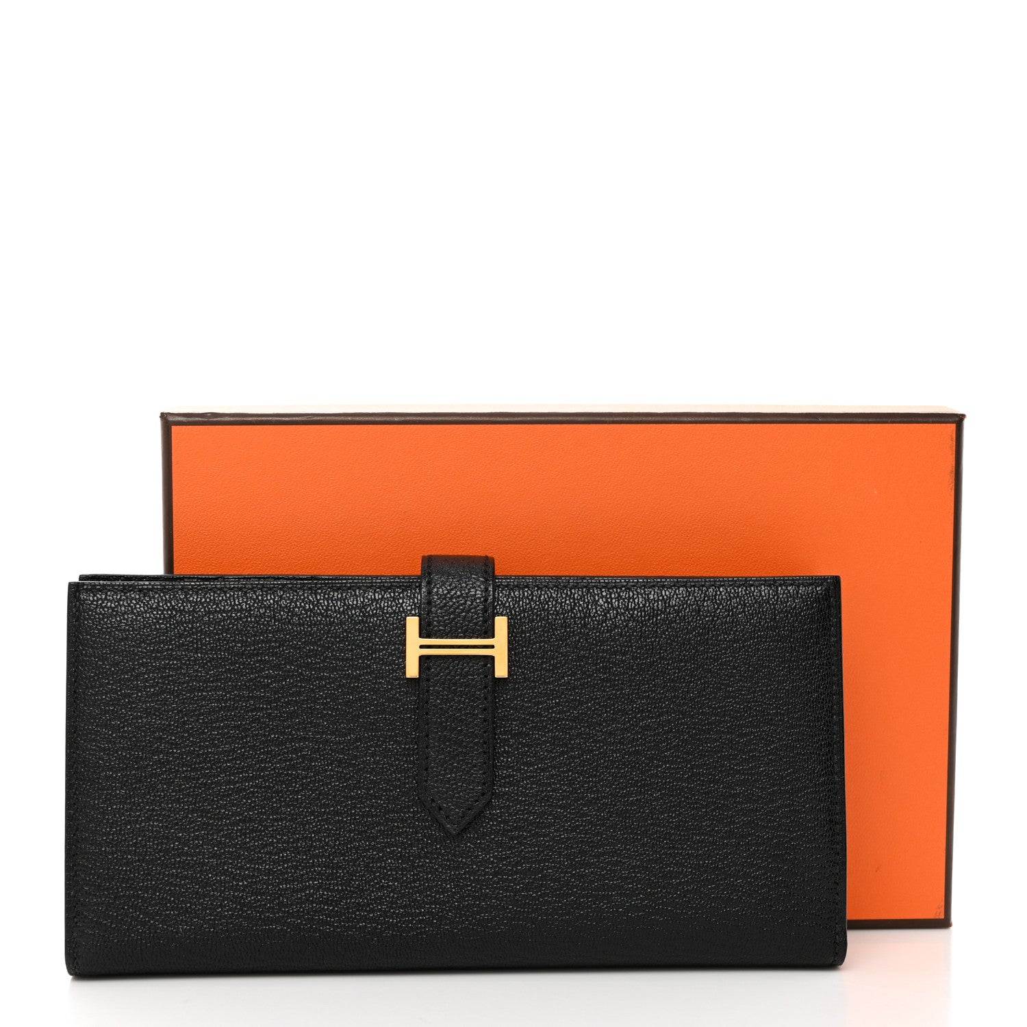 Hermes Chevre Mysore Bearn Gusset Wallet Black 8 of 8
