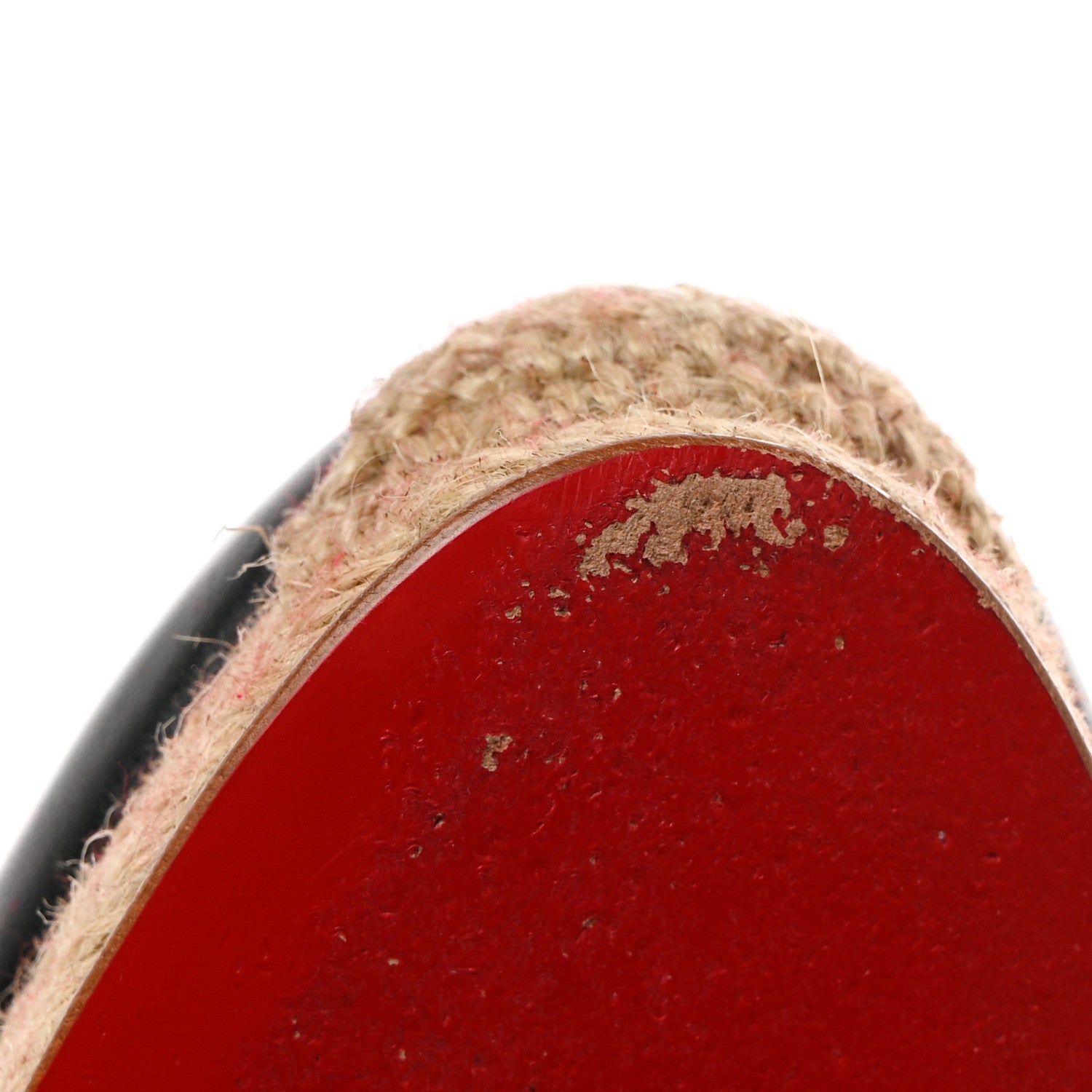 Christian Louboutin Calfskin Spikes Ares Flat Espadrilles 38 Black 9 of 9