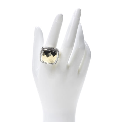 David Yurman Sterling Silver 18K Yellow Gold Diamond 17mm Albion Statement Ring 59 8.75 2 of 5