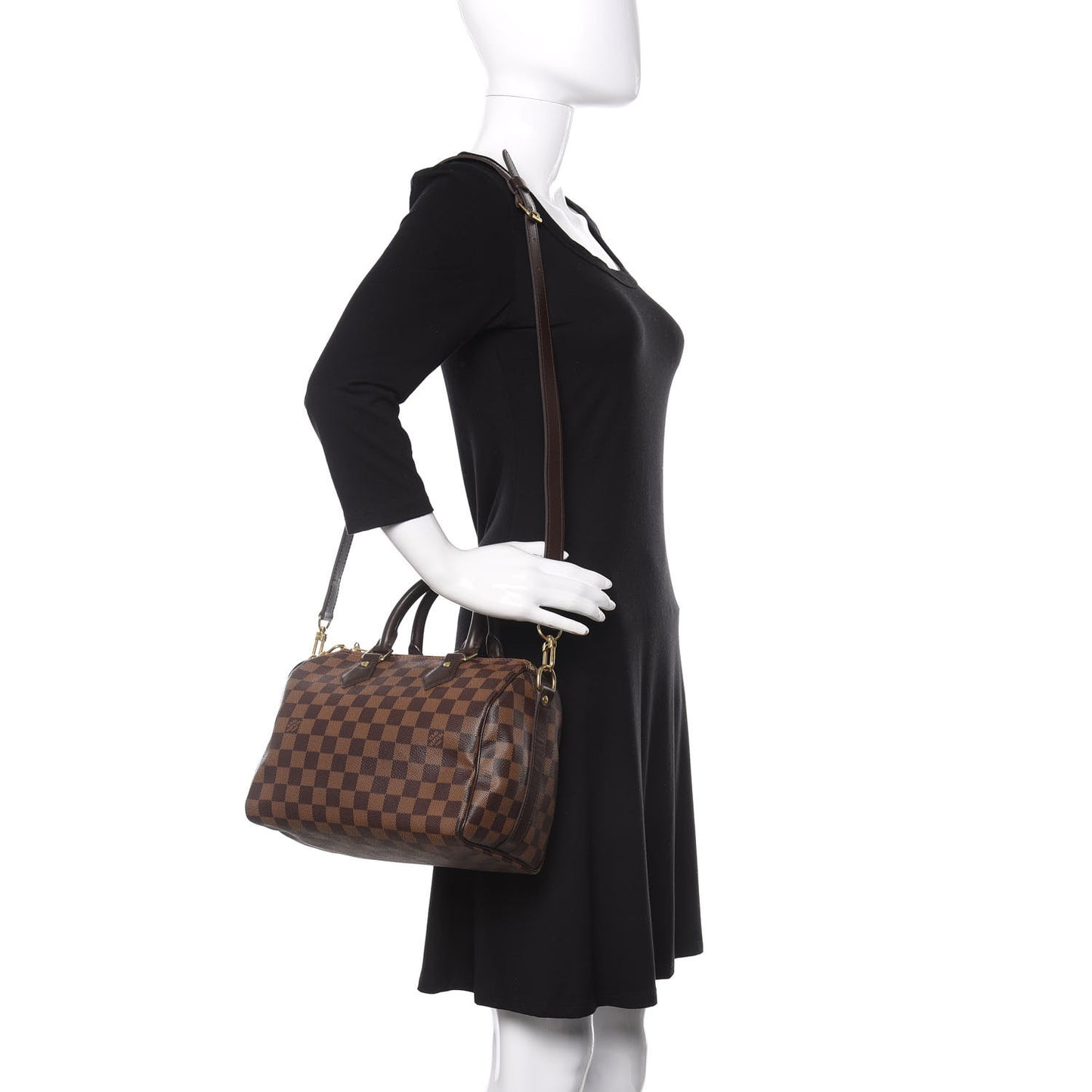 Damier Ebene Speedy Bandouliere 25