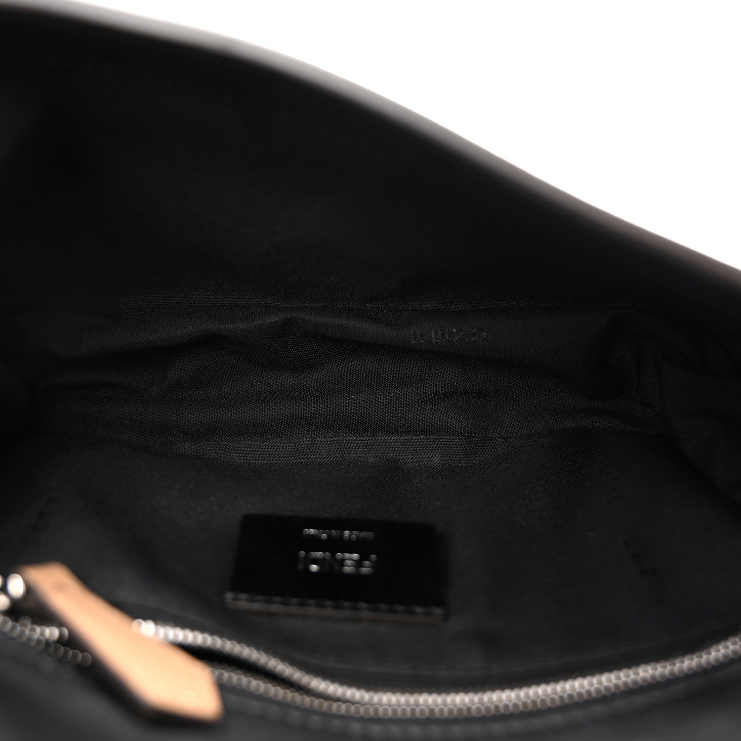 Fendi Vitello Grace Suede FF 1974 Embossed Mini Expandable Flap Bag Sand Sughero 5 of 11