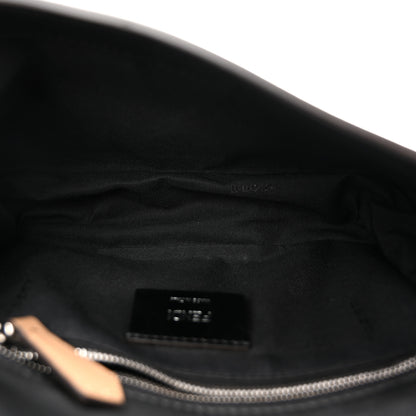 Fendi Vitello Grace Suede FF 1974 Embossed Mini Expandable Flap Bag Sand Sughero 5 of 11