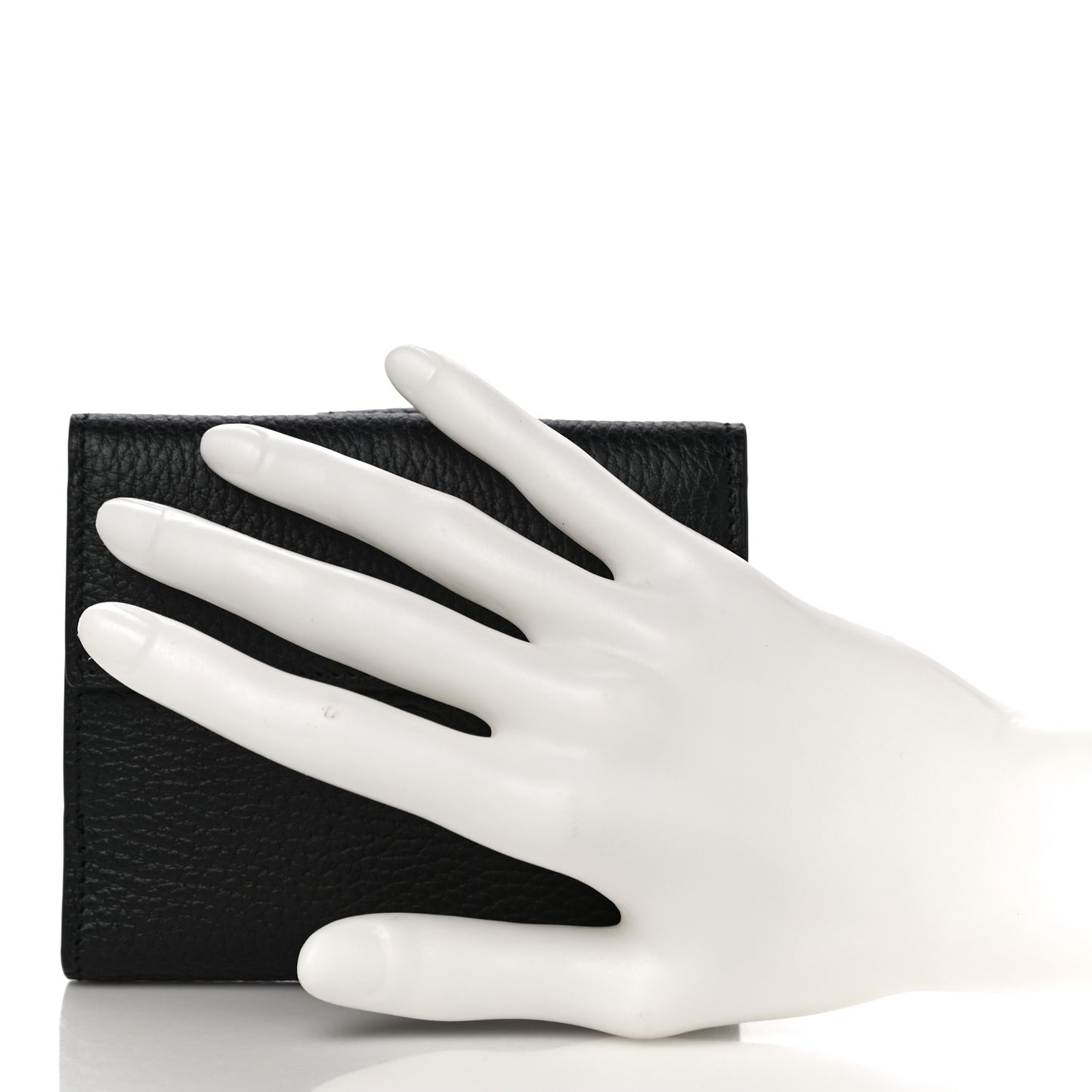 Dollar Calfskin Interlocking G French Wallet Black