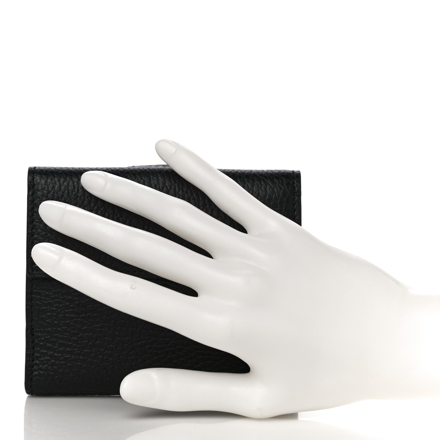 Gucci Dollar Calfskin Interlocking G French Wallet Black 2 of 11