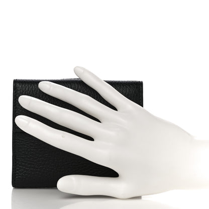 Gucci Dollar Calfskin Interlocking G French Wallet Black 2 of 11