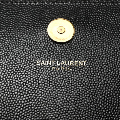 Saint Laurent Grain De Poudre Monogram Cassandre Clutch Black 6 of 9