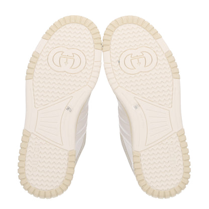 Gucci Calfskin Suede Womens Re-Web Sneakers 38.5 White Red 7 of 10