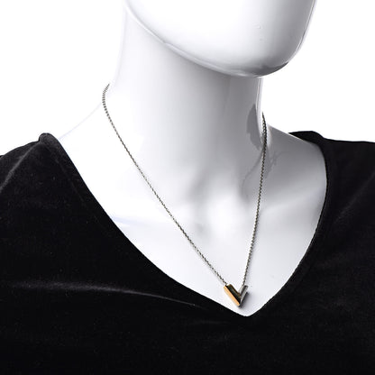 Louis Vuitton Essential V Necklace Silver 2 of 5