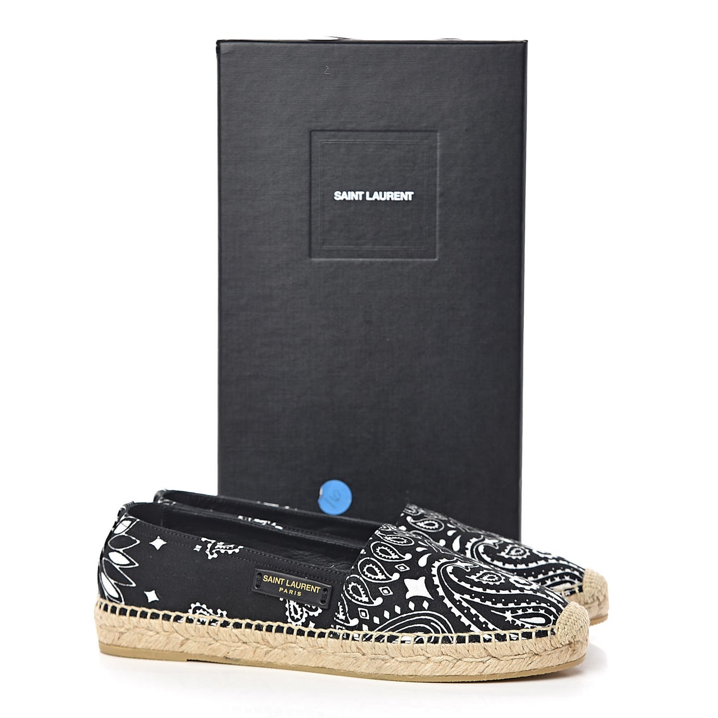 Bandana Print Canvas Espadrilles 36 Black