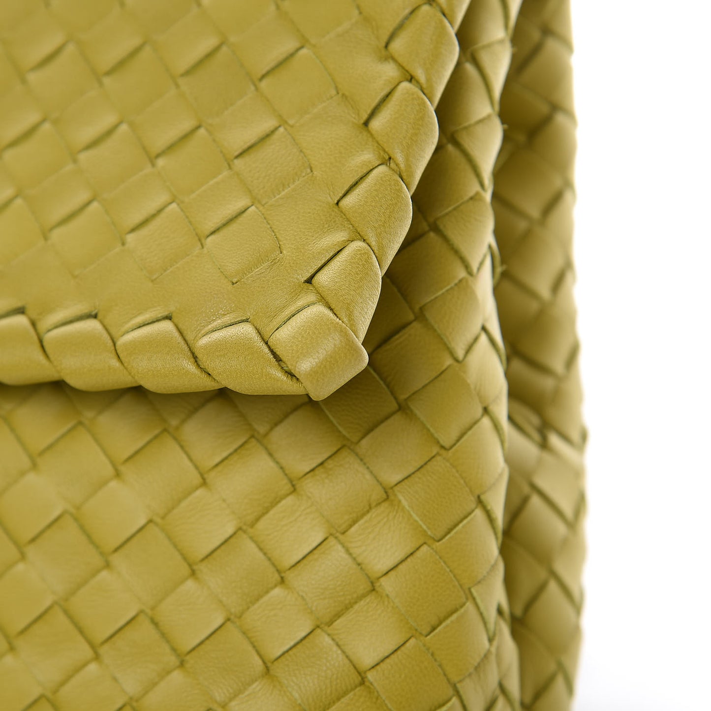 Nappa Intrecciato Small Olimpia Shoulder Bag Chartreuse