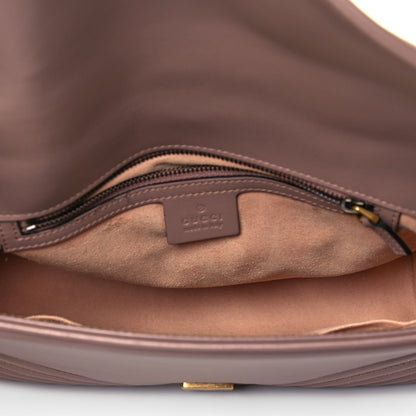 Gucci Calfskin Matelasse Small GG Marmont Top Handle Shoulder Bag Porcelain Rose 5 of 9