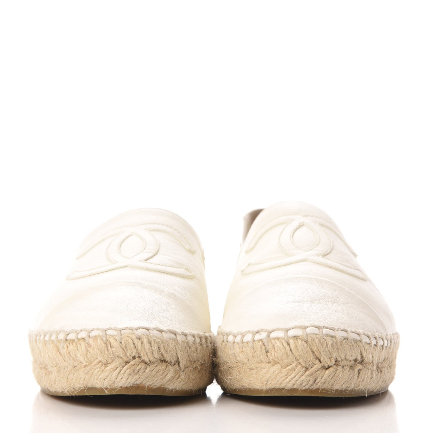 Lambskin CC Espadrilles 36 White