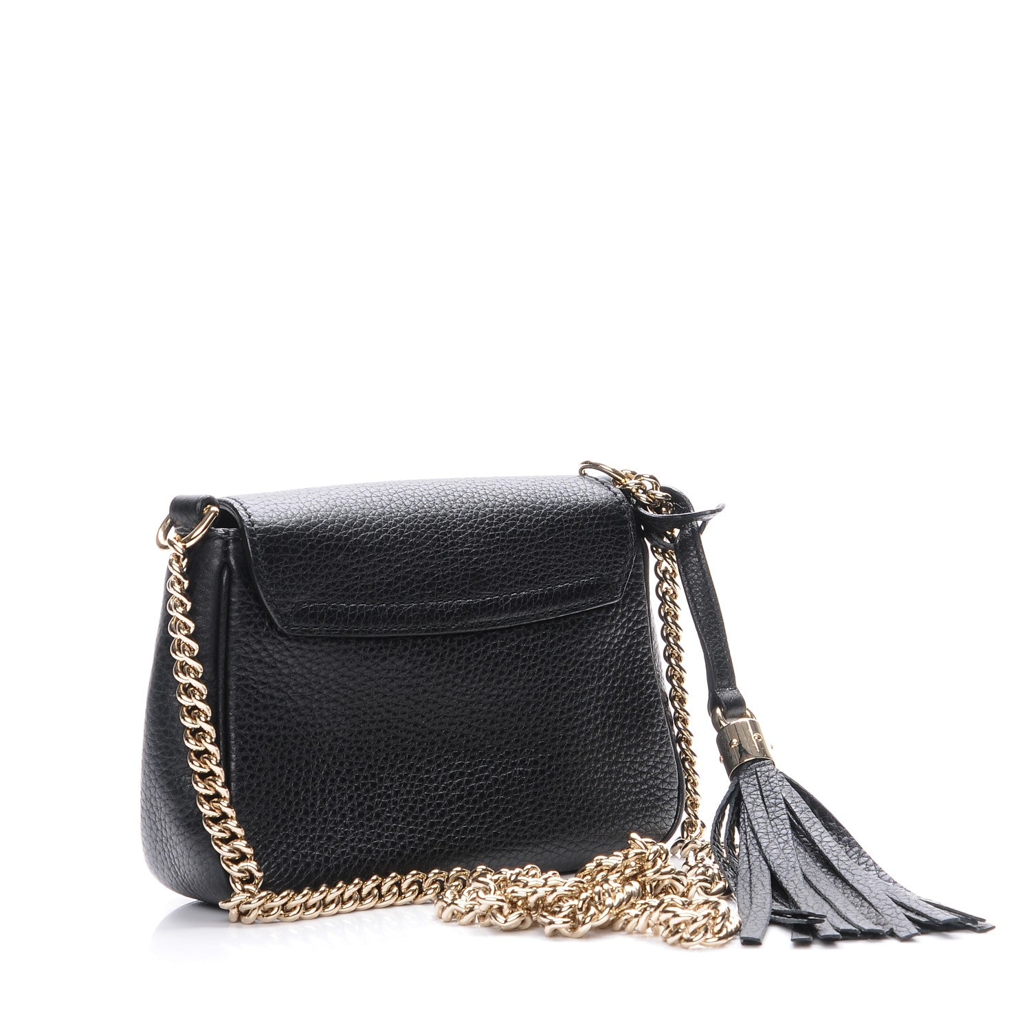 Gucci Pebbled Calfskin Small Soho Flap Crossbody Black 3 of 7