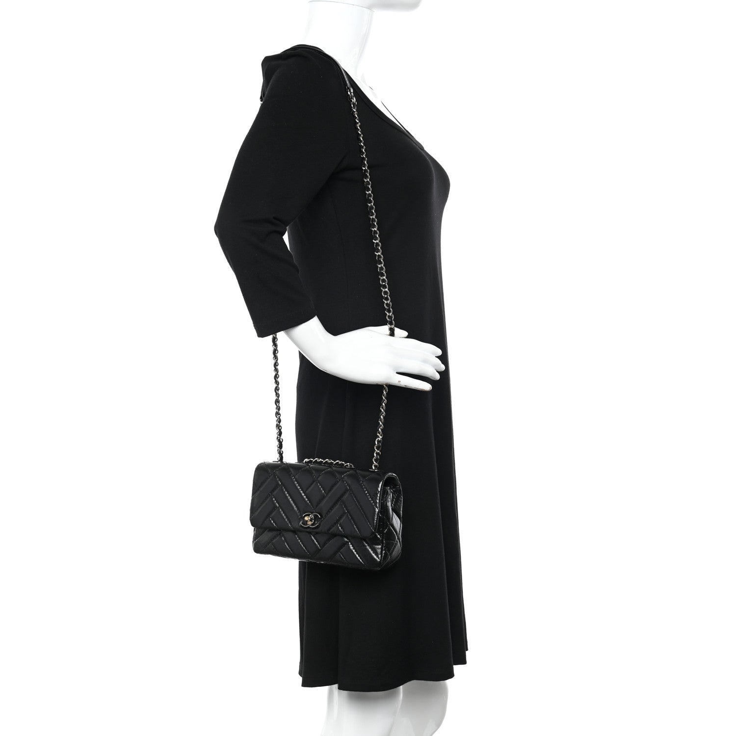 Chanel Shiny Lambskin Quilted Small Montcoco Flap Black 2 of 11