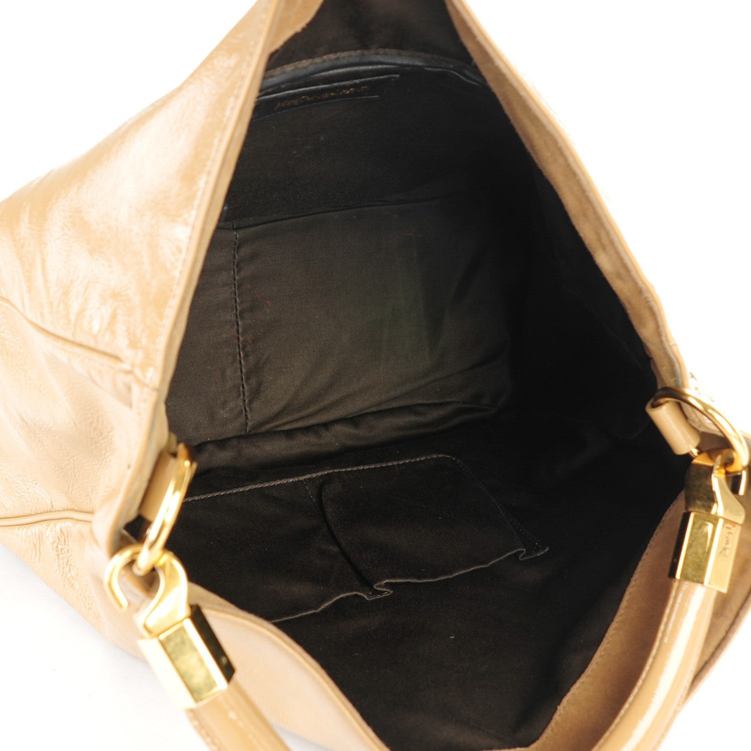 Saint Laurent Textured Patent Small Roady Hobo Nude 5 of 7
