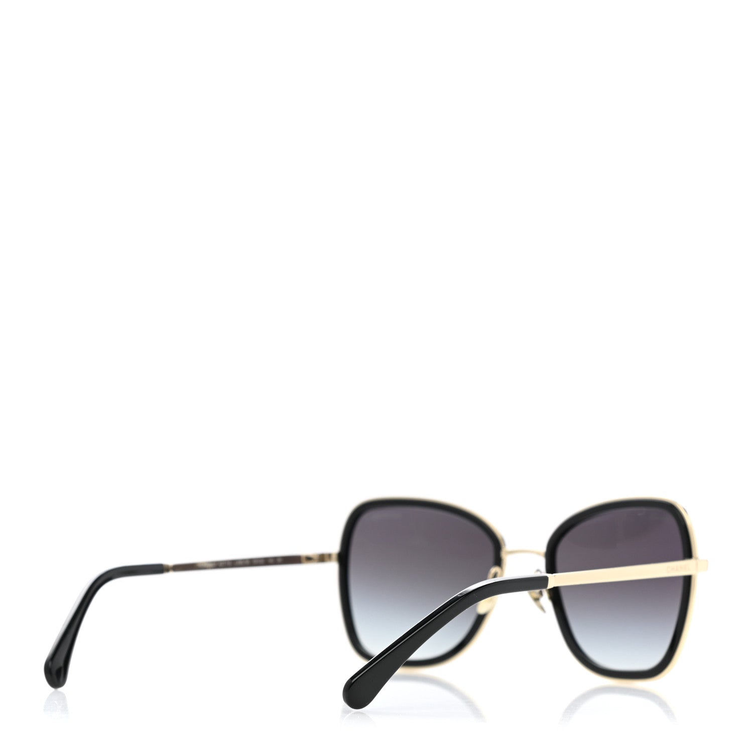 Chanel Square Frame Sequin Sunglasses 4277-B Gold Black 4 of 8
