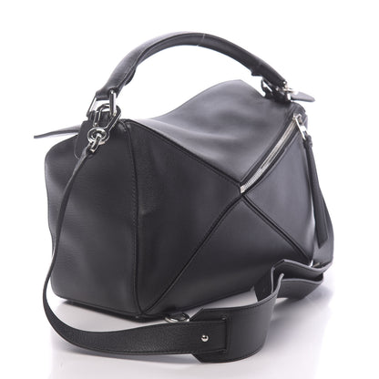 Loewe Calfskin Medium Puzzle Bag Black 3 of 9