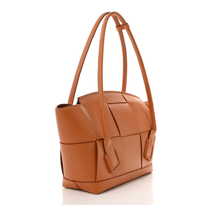 Bottega Veneta French Calfskin Maxi Intrecciato Medium Arco Caramel 4 of 15